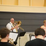 Mark Lusk rehearsing "The Chief" with Jeannie Little conducting